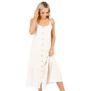 🔥OVER KLESHAS Crinkle Cotton Button Down Maxi Dress